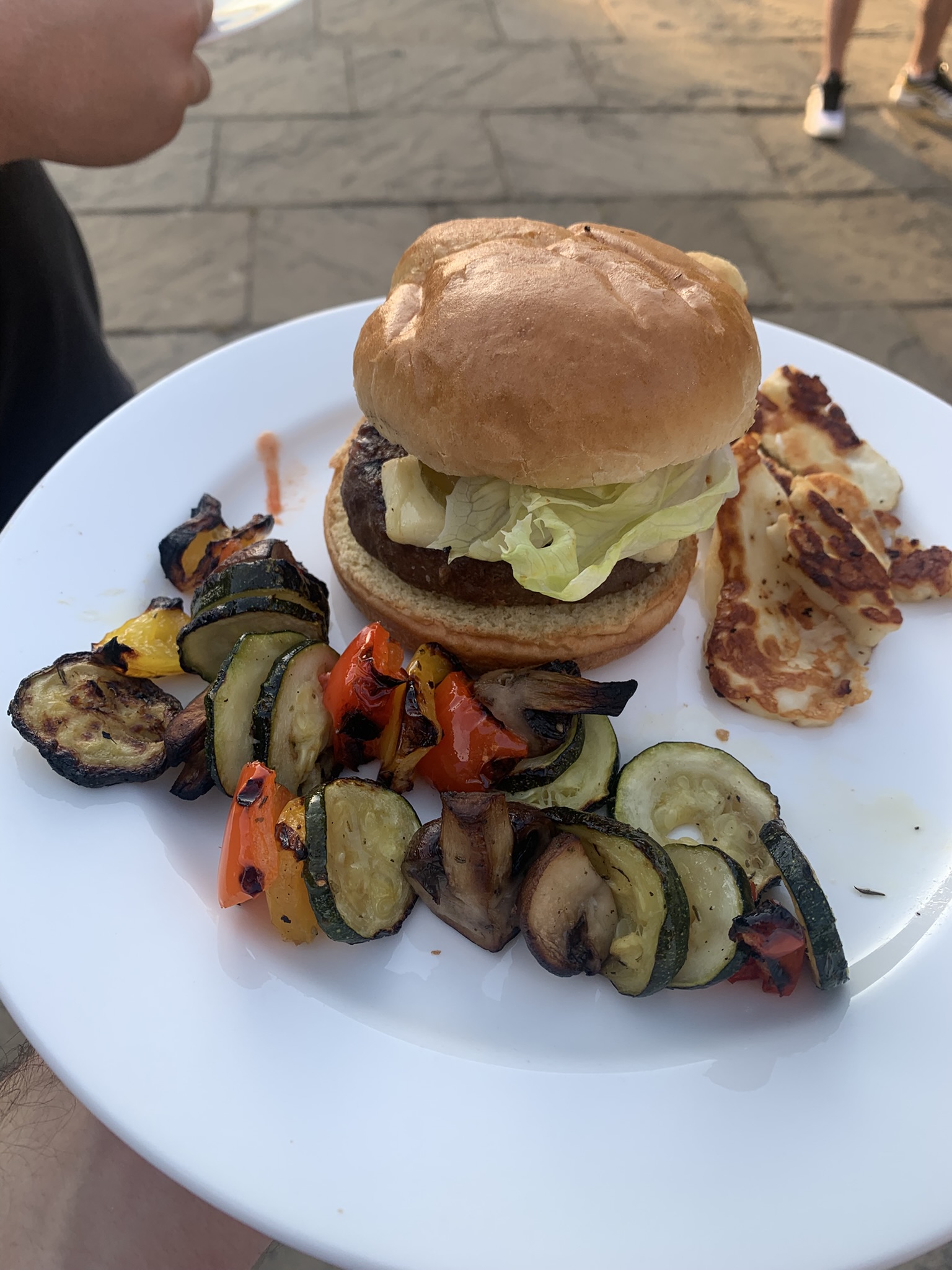 A close up of the food on the grill