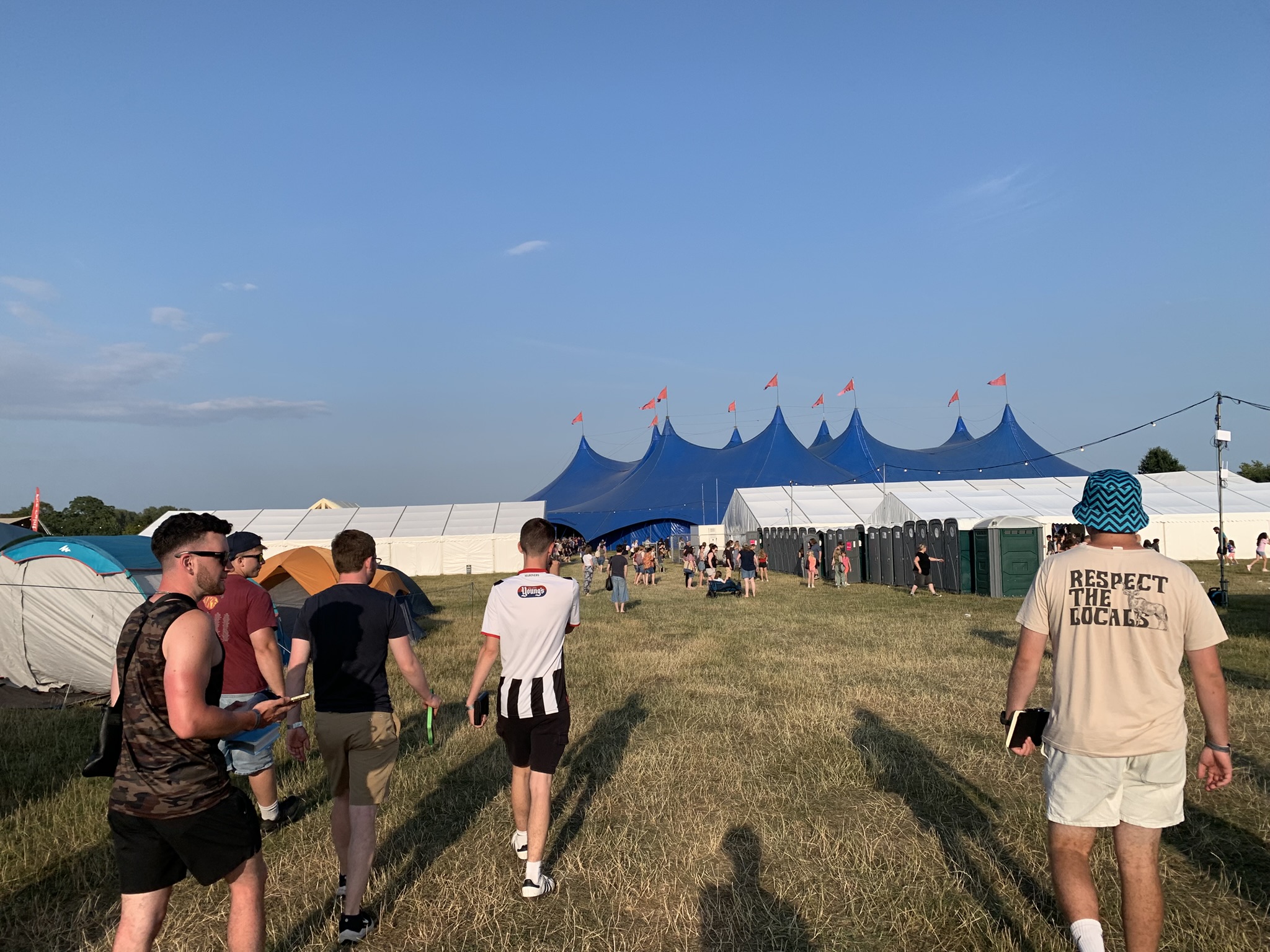 A view of the big top tent at the festival