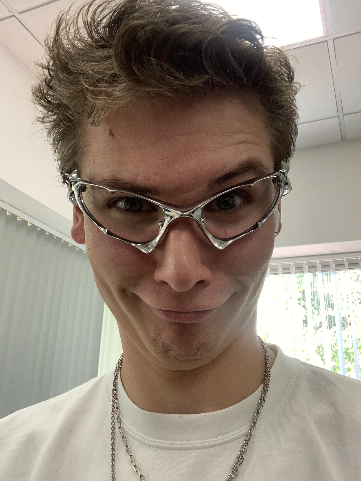 Me wearing weird Gentle Monster glasses